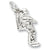 Astronaut charm in 14K White Gold hide-image