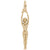 Gymnast Charm in Yellow Gold Plated