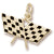 Racing Flag charm in Yellow Gold Plated hide-image