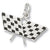 Racing Flag charm in 14K White Gold hide-image