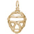Catcher'S Mask Charm in Yellow Gold Plated