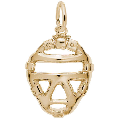Catcher'S Mask Charm In Yellow Gold