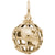 Globe 3D Charm in Yellow Gold Plated