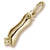 Ballet Slipper W/Pearl Charm in 10k Yellow Gold hide-image