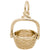 Nantucket Basket Charm in Yellow Gold Plated