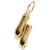 Ballet Slippers Charm in Yellow Gold Plated