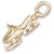 Snowmobile charm in Yellow Gold Plated hide-image