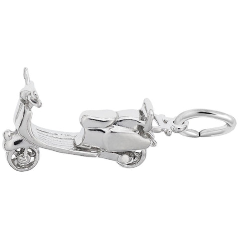 Scooter Charm In Sterling Silver