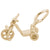 Tricycle Charm in Yellow Gold Plated