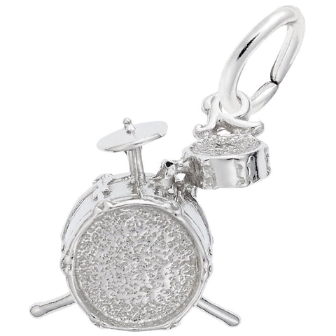 Drums Charm In Sterling Silver