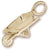 Wheel Barrow charm in Yellow Gold Plated hide-image