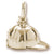 Riding Hat charm in Yellow Gold Plated hide-image