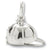 Riding Hat charm in 14K White Gold hide-image