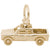 Pick Up Truck Charm In Yellow Gold
