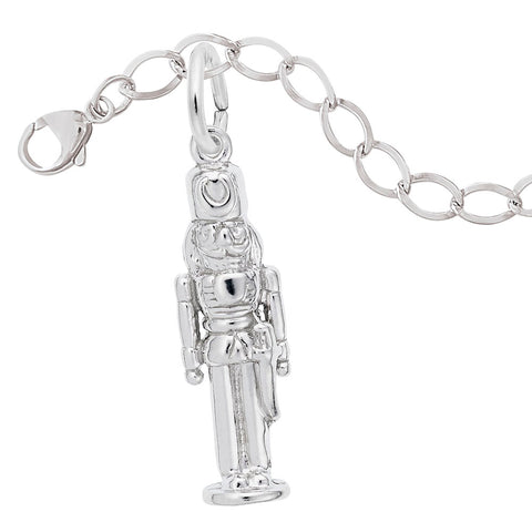 Nutcracker Charm and Bracelet Set in Sterling Silver