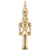 Nutcracker Charm in Yellow Gold Plated