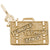 Suitcase Charm In Yellow Gold