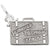 Suitcase Charm In 14K White Gold