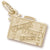 Suitcase charm in Yellow Gold Plated hide-image