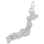 Map Of Japan Charm In Sterling Silver