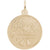 Merry Christmas Disc Charm in Yellow Gold Plated