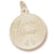 Merry Christmas Disc Charm in 10k Yellow Gold hide-image