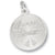 Merry Christmas Disc charm in 14K White Gold hide-image