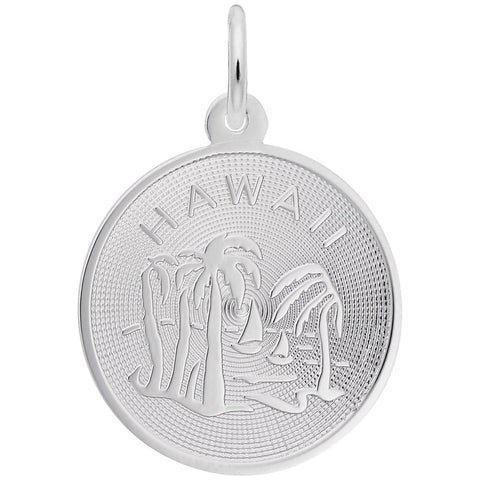 Hawaii Charm In Sterling Silver