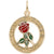 Portland, City Of Roses Charm in Yellow Gold Plated