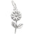 Daisy Charm In 14K White Gold
