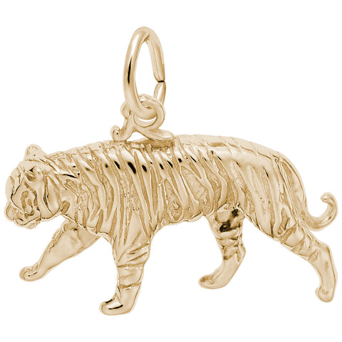 Tiger Charm In Yellow Gold