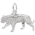 Tiger Charm In Sterling Silver
