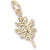 Oak Leaf charm in Yellow Gold Plated hide-image