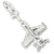 Fighter Jet charm in Sterling Silver hide-image