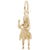 Hula Dancer Charm in Yellow Gold Plated