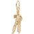 Martial Arts Charm in Yellow Gold Plated