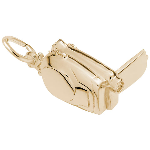 Camcorder Charm in Yellow Gold Plated