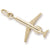 Airplane charm in Yellow Gold Plated hide-image