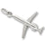 Airplane charm in Sterling Silver hide-image