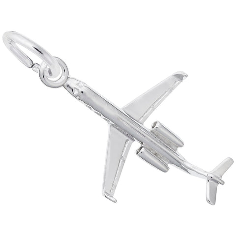 Airplane Regional Charm In Sterling Silver