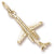 Airplane Regional Charm in 10k Yellow Gold hide-image
