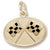 Flags Crossed charm in Yellow Gold Plated hide-image