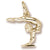 Gymnast charm in Yellow Gold Plated hide-image