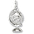 Globe 3D W Stand charm in Sterling Silver hide-image