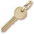 Key charm in Yellow Gold Plated hide-image