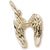 Angel Wings 3D charm in Yellow Gold Plated hide-image