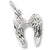 Angel Wings 3D charm in 14K White Gold hide-image