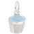 Blue Cupcake Charm In 14K White Gold