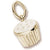 White Cupcake charm in Yellow Gold Plated hide-image