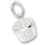 White Cupcake charm in Sterling Silver hide-image